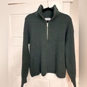Old Navy gray Ribbed Zip-Up Sweater